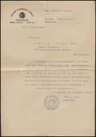 1943 Szeged, a Szegedi Tankerület 2 db levele Somogyi István tanügyi főntanácsos, iskolaigazgató részére, az igazgató lakás kiürítése-átadása, ill. lakásigénylés tárgyában