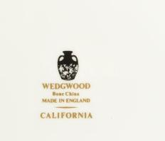 Wedgewood porcelán süteményes készlet. . Hat személyes. Aranyozott, jelzett, hibátlan