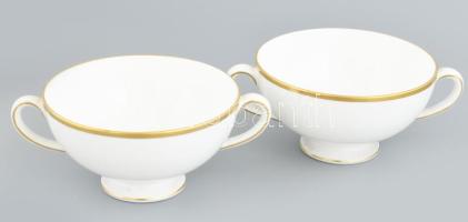 Wedgewood porcelán hiányos étkészlet. Hat személyes. Aranyozott, jelzett, hibátlan