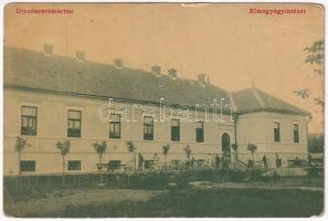 1913 Dicsőszentmárton, Tarnaveni, Diciosanmartin; Elmegyógyintézet, tébolyda. Dosztál Kálmán Erzsébet könyvnyomda kiadása 1840. (W.L. ?) / asylum, mental hospital (EB)