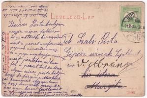 1913 Dicsőszentmárton, Tarnaveni, Diciosanmartin; Elmegyógyintézet, tébolyda. Dosztál Kálmán Erzsébe...