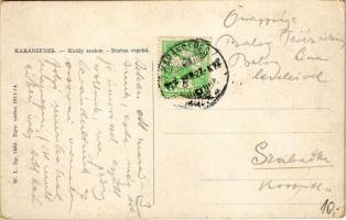 1912 Karánsebes, Caransebes; Király szobor. W.L. Bp. 1454. 1911-14. / Statua regelni / statue (EK)