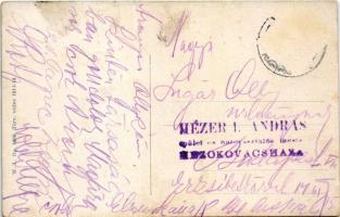 Karánsebes, Caransebes; Fő tér, üzletek. W.L. Bp. 1466. 1911-14. / main square, shops