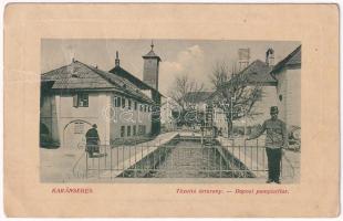 1912 Karánsebes, Caransebes; Tűzoltó torony, vízi malom. W.L. Bp. 6767. 1910-13 9612. / Depoul Pompierilor / fire station, mill (Rb)