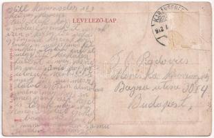 1912 Karánsebes, Caransebes; Tűzoltó torony, vízi malom. W.L. Bp. 6767. 1910-13 9612. / Depoul Pompi...