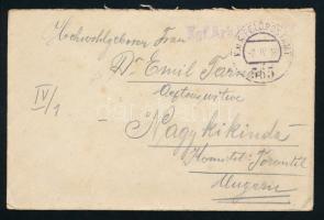 1918 Field post cover "Kgf. Arb. Komp. 1120" + "FP 565", 1918 Tábori posta levél "Kgf. Arb. Komp. 1120" + "FP 565"