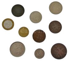 Franciaország 1856-1988. 10db klf fémpénz, közte 9xklf T:2-3 France 1856-1988. 10pcs of mixed coins, with 9xdiff C:VF