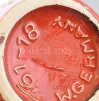 Német retro kerámia váza. Jelzett, hibátlan 19 cm