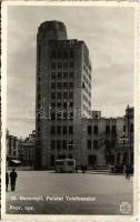 1938 Bucharest, Bukarest, Bucuresti, Bucuresci; Palatul Telefoanelor / The Palace of Telephones, autobus (EK)
