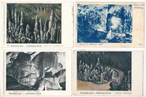 Postojnska jama, Adelsberger Grotte, Postojna Cave; 8 mostly pre-1900 postcards (2 embossed)