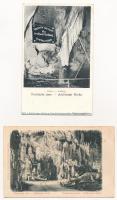 Postojnska jama, Adelsberger Grotte, Postojna Cave; 8 mostly pre-1900 postcards (2 embossed)