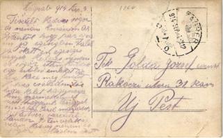 1914 Zagreb, Zágráb; Osztrák-magyar katona tőrrel / K.u.k. military, soldier with dagger. photo (fa)