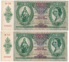 1936. 10P (2x) T:II-,III szép papír