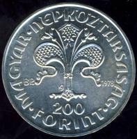 1978. 200Ft Ag "Első magyar aranyforint" T:BU