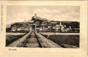 1902 Trencsén, Trencín; vár, vasúti híd. Wertheim Zsigmond kiadása / castle, railway bridge (EK)