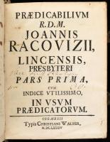 Racovizius, Johannes. Praedicabilium - R. D. M. Joannis Racovizii, lincensis, presbyteri 2-3. Cremsi...