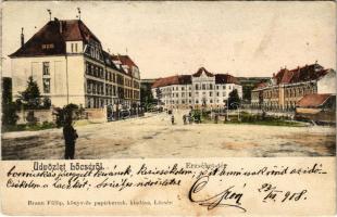 1908 Lőcse, Levoca; Erzsébet tér, Törvényszéki palota. Braun Fülöp kiadása / square, court (EB)