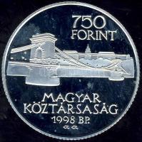 1998. 750Ft Ag "Budapest egyesítésének 125. évfordulója" T:PP