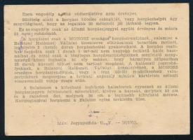 1953 Siófok, balatoni horgász területi engedély