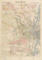 1928 Budai hegyek, Kirándulók térképe 1. sz., 1 : 37.500, Bp., M. kir. Állami Térképészet, vászonra kasírozva, 68,5x49 cm