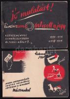 cca 1930 6×1 és ott a jegy Teréz körúti színházjegyiroda kétoldalas reklámfüzete