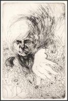 Antalóczi Éva (1960-): Alak (cím nélkül). Rézkarc, papír. Jelzés nélkül. 15x10 cm