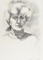 Antalóczi Éva (1960-): össz. 3 db portré tanulmányrajz. Szén, papír. 2 db jelzett, egyik jelzés nélk...