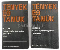 Hitler hatvannyolc tárgyalása 1939-1944. I-II. köt. A bevezető tanulmányt írta, a dokumentumokat válogatta, és a jegyzeteket készítette: Ránki György. Ford.: Soltész Gáspár. Tények és Tanúk. Bp.,1983., Magvető. Kiadói papírkötés, jó állapotban.