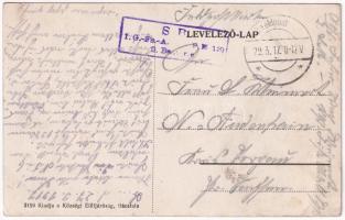 1917 Bácsfalu, Négyfalu, Sacele; Községháza udvari és utcai részlete. Kiadja a Községi Elöljáróság /...