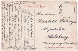 Máriaradna, Mária-Radna, Radna (Lippa, Lipova); utca részlet. Földes-féle Margit Creme reklám / stre...