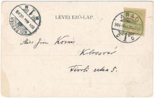 1904 Világos, Siria; várrom, utca. Weber J. kiadása / castle ruins, street view. Art Nouveau, floral...