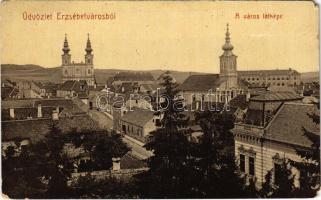 1909 Erzsébetváros, Dumbraveni, Elisabethstadt; látkép. 1828. (W.L. ?) / general view (EM)