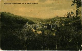 1910 Oravicabánya, Oravica, Oravicza, Oravita; látkép (W.L. ?) / general view (EB)