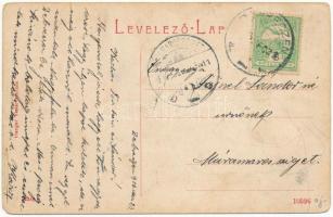 1906 Margitta, Marghita; Piactér, templomok. Henger Victor kiadása 2232. (W.L.?) / market square, ch...