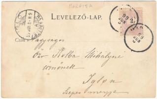 1899 (Vorläufer) Margitta, Marghita; templomok. Helyfi László kiadása / churches. Floral (szakadás /...