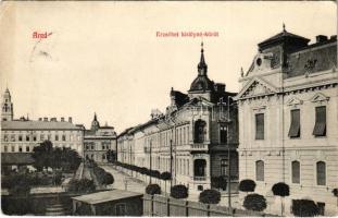 1909 Arad, Erzsébet királyné körút. Kerpel Izsó kiadása / street view (EK)