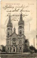 1905 Temesvár, Timisoara; Gyárvárosi római katolikus templom. Divald Károly 758. sz. / Catholic church (EK)