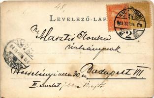 1903 Nagyvárad, Oradea; Emke kávéház, belső biliárdasztalokkal / café, interior with pool tables (EM...