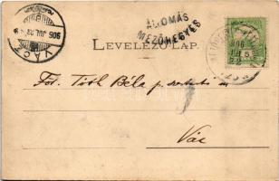 1906 Nagyvárad, Oradea; Szent László tér, piac, Általános takarékpénztár, Versenyáruház, Zálogház, A...