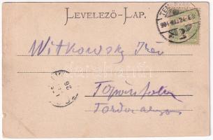 1904 Lugos, Lugoj; Pályaudvar, vasútállomás. Nemes Kálmán kiadása / Bahnhof / railway station (ázot ...