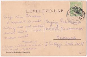 1914 Nagybánya, Baia Mare; István király szálloda, lépcsőház, belső. Kovács Gyula kiadása / hotel, i...