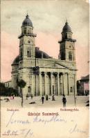 1909 Szatmárnémeti, Szatmár, Satu Mare; Deák tér, Székesegyház, piac. Hollósi felvétele. L.D.F. 138. / square, cathedral, market (EK)