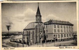 1938 Budapest IV. Újpest, Szalézi intézet, háttérben gyár. Baross utca 72. (EK)