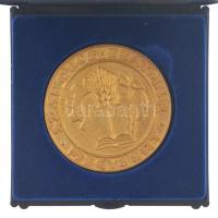 ~1980. Szabolcs-Szatmár megyéért egyoldalas aranyozott bronz emlékérem dísztokban (58mm) T:1-
