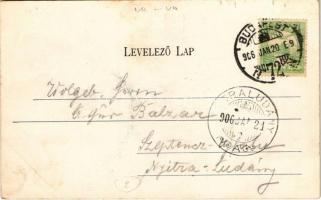 1906 Budapest VII. Baross szobor, Keleti pályaudvar. Divald Károly 48