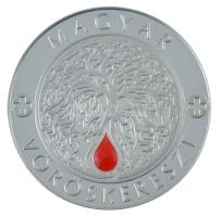 DN 70 ferezises vérplazma adásért / Magyar Vöröskereszt" fém emlékérem kapszulában, dísztokban ...