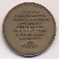 Ausztria 1985. "A gráci Károly Ferenc Egyetem 400. évfordulójára" bronz emlékérem (50mm) s...