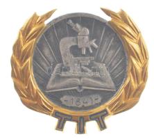 1991. TIT (Tudományos Ismeretterjesztő Társulat) 1841 ezüstpatinázott bronz jelvény, aranyozott koszorúval (21x23mm) T:1-