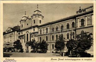 1941 Kolozsvár, Cluj; Ferenc József tudományegyetem és templom / university and church, automobile (EK)