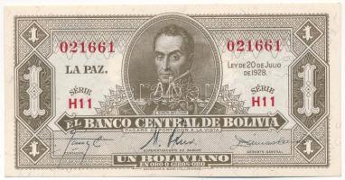 Bolívia 1928. 1B "H11 021661" T:I Bolivia 1928. 1 Boliviano "H11 021661" C:UNC Krause P#128